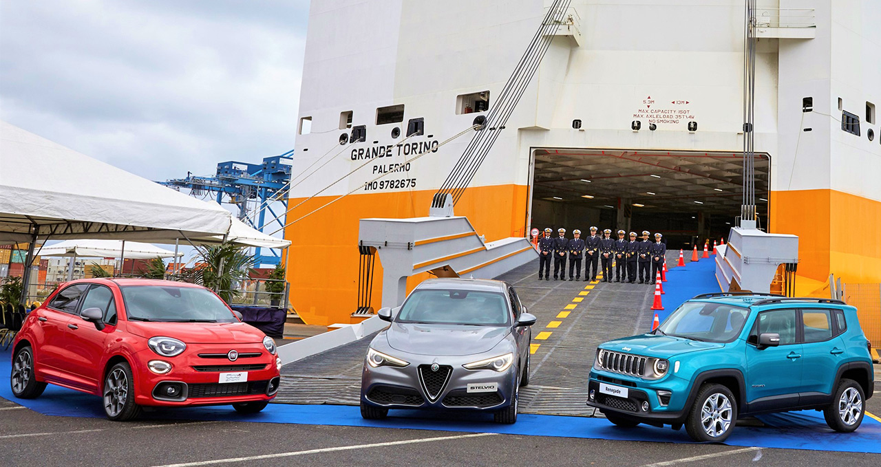 Grimaldi Group stellt neuen Frachter für Transport von Fahrzeugen der FCA Marken nach Amerika in Dienst